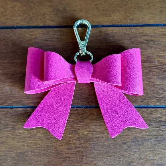 NEW Rose Red Bow Pendant Keychain Charm, Bow for your Handbag - Picture 3 of 5